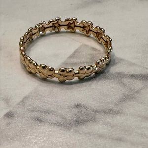 14k yellow gold plumeria ring. Size 5